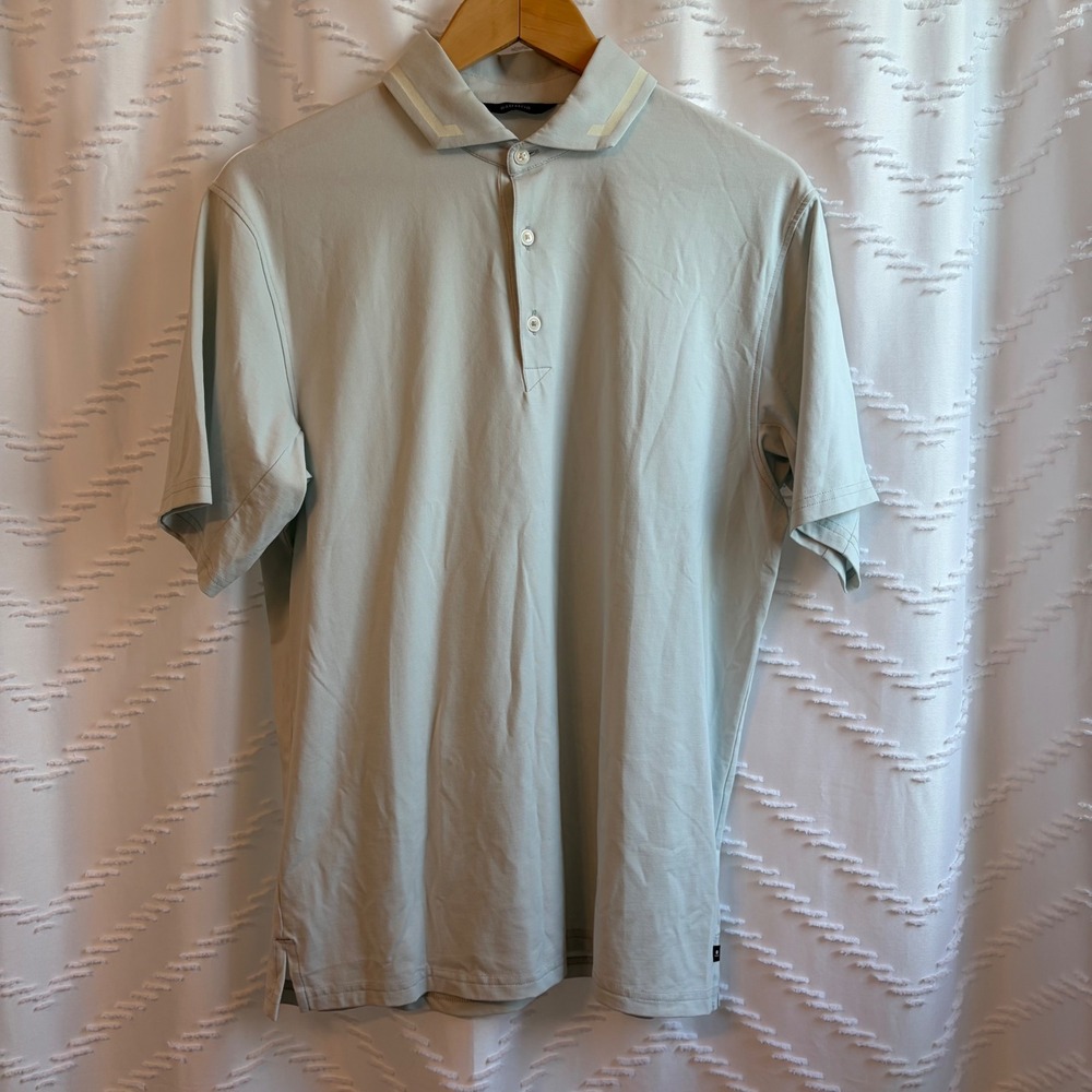 Radmor Mens Short Sleeve Golf Polo Shirt Light Green Size Medium Made in Peru